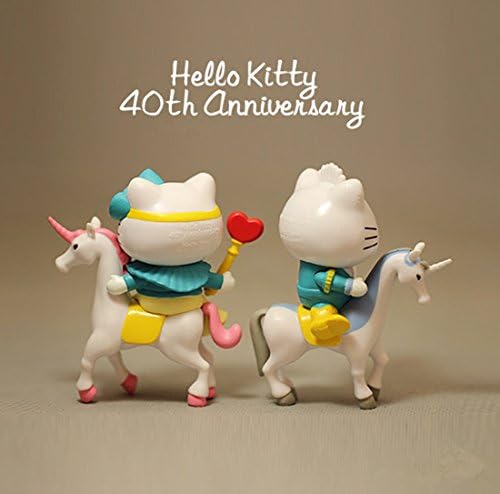 7.5cm Height 2pcs Special Hello Kitty Figures Riding Horses Doll Figures