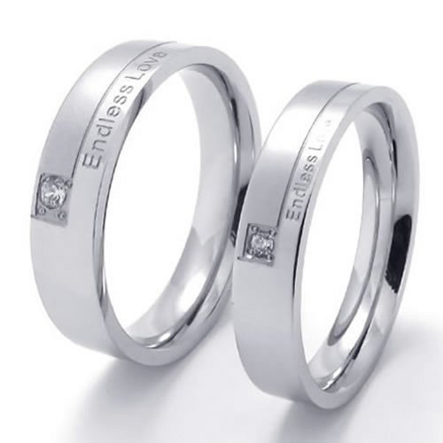 Konov Jewelry Classic Mens Womens Stainless Steel Promise Ring