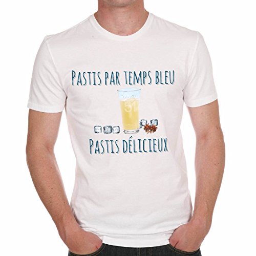 Tee Shirt Pastis Par Temps Bleu Pastis Delicieux Creation Fireland-store