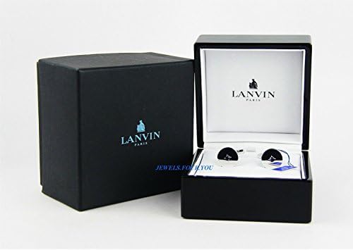 Lanvin Super Rare Sterling Silver & Sapphire Cufflinks