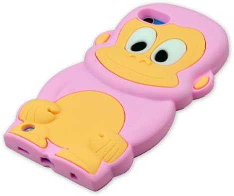 Angelseller XKM New Cute 3d Monkey Soft Silicone Case For Ipod Touch 5/5g/5th (Pink)
