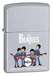 Zippo The Beatles Playing Satin Chrome Pocket Lighter