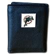 Miami Dolphins Executive Leather Trifold Wallet in a Tin - NFL Football Fan Shop Sports Team Merchandise
