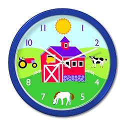 Olive Kids - Farm Animals Clock (Blue)