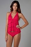 Kenneth Cole Reaction Ruffle-licious Halter Tankini Top