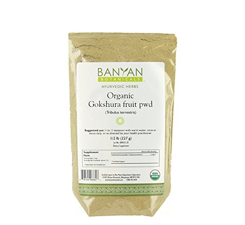 Banyan Botanicals Gokshura Powder - Certified Organic, 1/2 Pound - Tribulus terrestris - Supports proper function of the urinary tract and prostate*