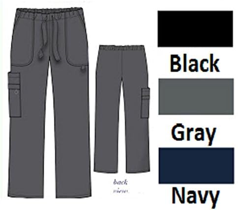 Scrubs STRETCH Soft Pants Uniforms Medical Hospital Nursing Dental Scrubs (S, GRAY)