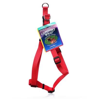 Comfort Wrap Adjustable Dog Harness Blue 20 to 32 Inches Girth with a Width of 3 4 in.