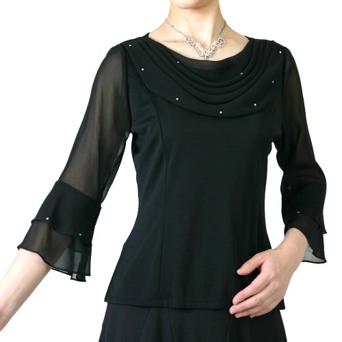 （ブーレ）Bourree シフォンドレープ コーラスブラウス コーラス衣装 合唱衣装 黒