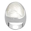 Silvertone Mother of Pearl Ring (Sizes 5 - 9 available)