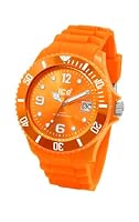Ice Watch - Sioeus09 - Montre Mixte - Quartz Analogique - Cadran Orange - Bracelet Silicone Orange - Moyen Modle
