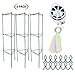 Grow Your Pantry Tomato Cages from 3 Pack of Strong and Durable Plant Cages for Growing Vegetables and Fruits! with Bonus Plant Clips + 100M Twist Tie Device!