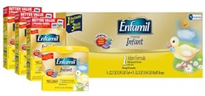 Enfamil Infant Formula Milk-Based with Iron, Combo Pack, 121.8 Ounce