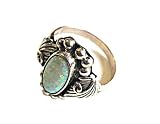 Navajo Hand Crafted Ring Made of Sterling Silver and Opal Stone