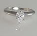 Pear Cut Diamond Engagement Ring ( D-SI1) EGL certification 14k White Gold