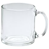 4 PAK: Ultra Break-Resistant Clear 13oz. Glass Coffee Mug