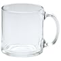 4 PAK: "Almost Unbreakable" Clear 13oz. Glass Coffee Mug - Guaranteed against thermal fracture.