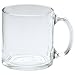 4 PAK: "Almost Unbreakable" Clear 13oz. Glass Coffee Mug - Guaranteed against thermal fracture.