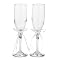 Heart's Desire Toasting Flutes - White