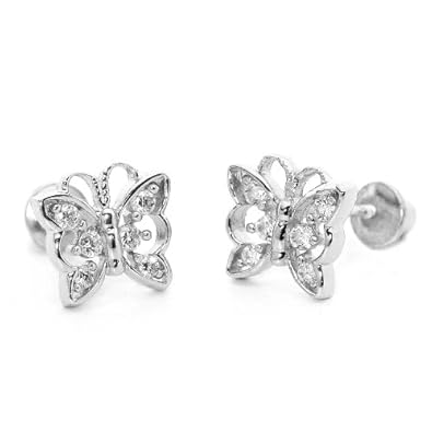 Cheap Girls Jewelry 14k Gold Plated 925 Silver Children Butterfly Children Screwback Earring Baby, Toddler, Kids & Children For Sale Cheap Girls Jewelry 14k Gold Plated 925 Silver Children Butterfly Children Screwback Earring Baby, Toddler, Kids & Children For Sale