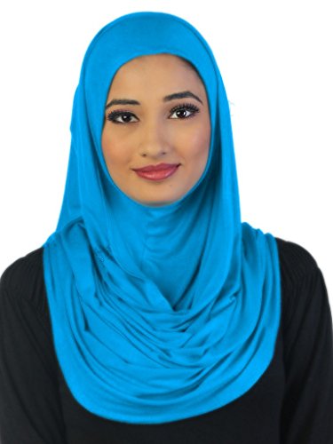 Kashkha Jersey Cotton Ready to Wear Instant Hijab Scarf (Sky Blue)