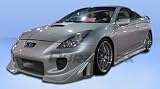 2000-2005 Toyota Celica Blitz Complete Kit: This Complete Kit Inlucdes Blits Front Bumper (100175), Blits Rear Bumper (100176), and Blits Side Skirts (100174).