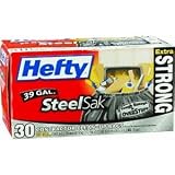 Hefty Steel Sak 39-Gal Trash Bags, 30ct