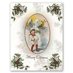 Winter Wonderland - Box Set of 12 Christmas Greeting Cards and matching patterned envelopes