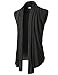 H2H Men's Shawl Collar Sleeveless Cardigan with No Button CHARCOAL US S/Asia M (KMOCASL01)