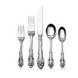 Gorham La Scala 5-Piece Sterling Silver Flatware Dinner Set, Service for 1