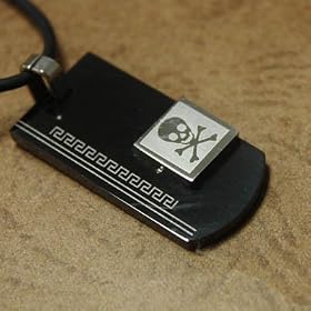 TAG DOG Skeleton Pirate Pendant for Men Ancient Symbols on a Stainless Steel Box J1163