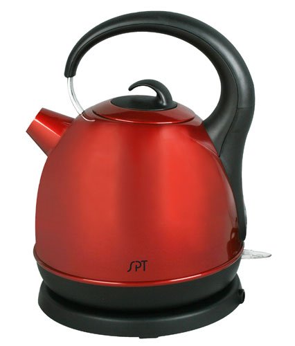 "SPT Stainless Cordless Electric Kettle, Red" "SPT Stainless Cordless Electric Kettle, Red"