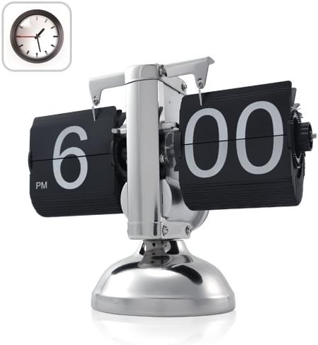 Sourcingbay® Retro Flip Down Clock - Internal Gear Operated