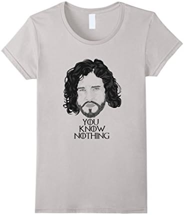 Women's You Know Nothing T Shirt XL Silver