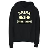 Hoodie Womens Black ” China 72 Athl Dept ” Countries