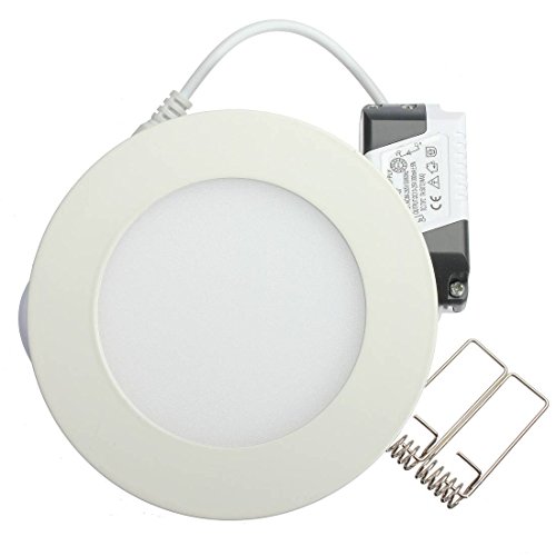 KINGSO 6W Round LED Panel Dimmable Recessed Ceiling Light Warm White 2700-3200K Ultrathin Downlight With Driver Lighting Lamp Fixture AC 85-265V