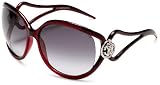 Roberto Cavalli Women's RC468SW Oversized Sunglasses,Red Frame/Gradient Smoke Lens,one size