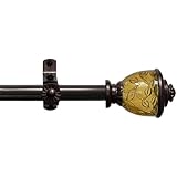 Achim Home Furnishings Camino Lincroft Window Rod and Finial, 48 to 86-Inch