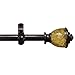 Decorative Window Curtain Rods with Finials, 28 to 48 Inches, 0.75 Diameter - Camino Lincroft - Lightweight & Easy to Install, Adjusts Telescopically to Fit Any Window by Achim Home Decor