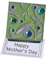 Green Gem Leaf Clip Magnet