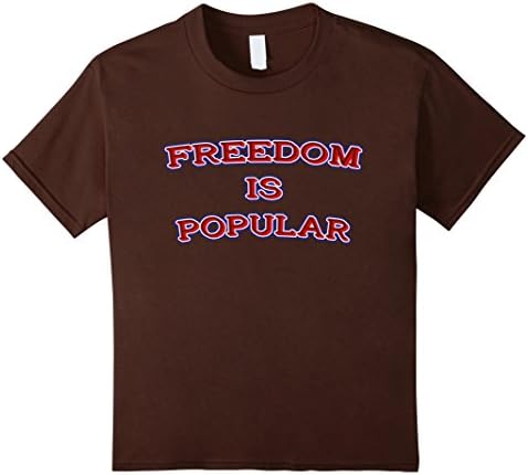 Kids Freedom Is Popular: Political T-shirt NO Hillary Trump Rebel 8 Brown