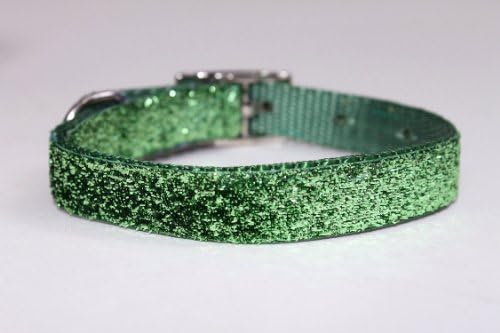 Lime Sherbet Glitter Glamour Dog Collar 14 inch
