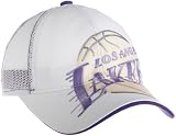 NBA Women's Slouch Adjustable Mesh Back Hat - Er43W, Los Angeles Lakers, One Size , Los Angeles Lakers , White