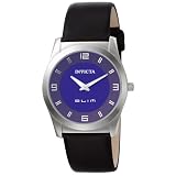Invicta Men's Slim Collection Round Black Leather Watch #5142