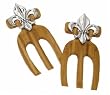 Thirstystone NB018 Bamboo Salad Hands - Fleur de Lis