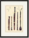 Black Framed/Matted Print 17x23, Dolciano, Oboe da Caccia, Oboe, Basset Horn and Bassoon