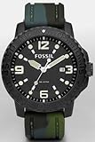 Fossil #AM4326 Men's Camo Silicone Strap analog Black Dial Watch