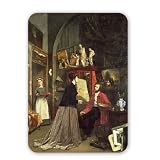 The Artist's Studio (signed A.T. '68) by.. - Mouse Mat Art247 Highest Quality Natural Rubber Mouse Mats - Mouse Mat