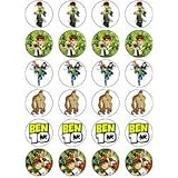 Ben 10 style 24 Edible Wafer Paper Fairy/Cup Cake Toppers on an A4 sheet - Birthday Cake and Party Idea