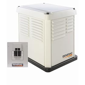 Generac CorePower Series 5837 7,000 Watt Air-Cooled Natural Gas Liquid Propane Powered Standby Generator With Transfer Switch by Generac